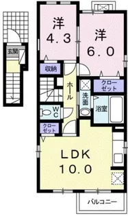 ホーク兵庫Ⅱ【2階】の間取り