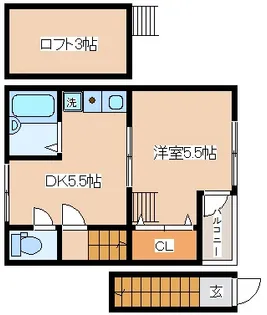 ツル菅原ハイツ【2階】の間取り