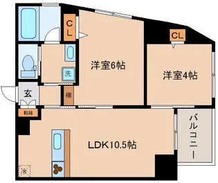 プリオーレ神戸大開通【609号室】の間取り