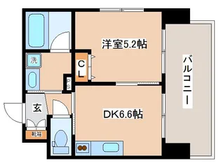 プリオーレ新開地【3階】の間取り