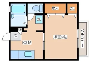 兵庫県神戸市中央区中山手通7丁目【アパート】の間取り