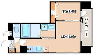 SDグランツ神戸ハーバーウエスト【7階】の間取り