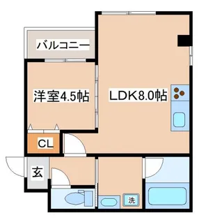 兵庫県神戸市兵庫区西多聞通2丁目【アパート】の間取り