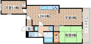 グランディア森北STORIA【1階】の間取り