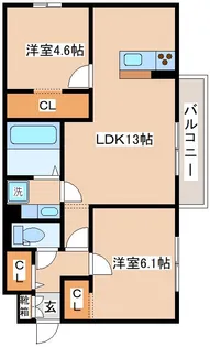 ラ・ヴェール杉尾台【2階】の間取り