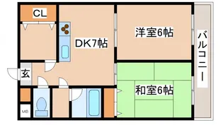ハビット鷹羽【3階】の間取り