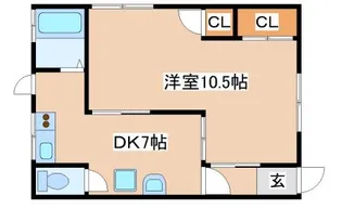 西山町V・V EST館【3号室】の間取り