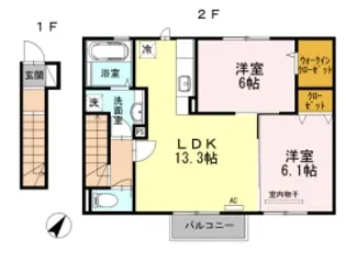 ウィット垂水【202号室】の間取り