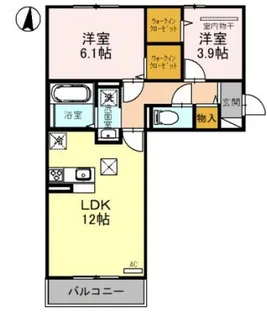 パレスバレイ五色山【3階】の間取り