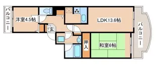 高取台ロイヤルマンション【9階】の間取り