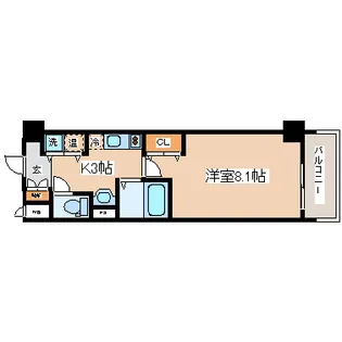 1Kの間取り画像