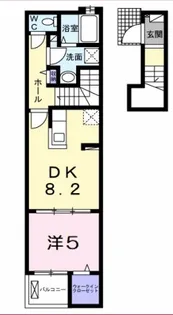 グランブルV【2階】の間取り