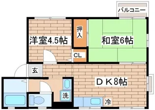 ひかりハイツ【1階】の間取り
