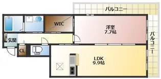 1LDKの間取り画像