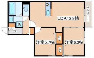 メリヤス城が山【2階】の間取り
