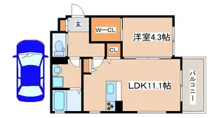 ダンケハウス明石西【201号室】の間取り