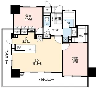 ベリスタ神戸旧居留地【5階】の間取り
