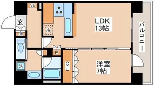 リーガル神戸三宮【14階】の間取り