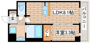 プレサンスブルーム新神戸【6階】の間取り