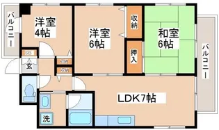 ハイツベルビュウ【4階】の間取り