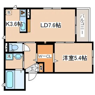 ヒルズ中山手【3階】の間取り