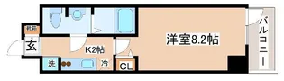 アドバンス神戸グルーブⅡ【8階】の間取り