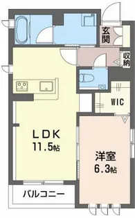 ShaMaison Bonheur【201号室】の間取り