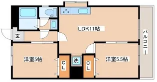 ラムール星陵台【3階】の間取り