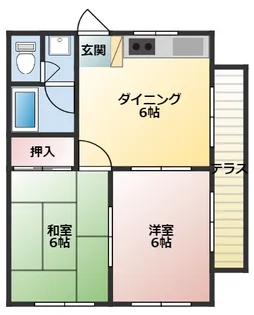 旭ヶ丘伸和ハイツ【101号室】の間取り