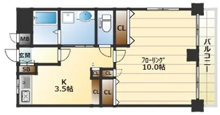 リボーン島田【4階】の間取り