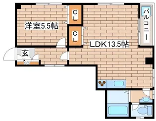 五島マンション【1階】の間取り