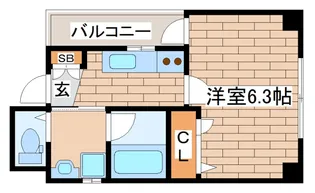 リーフビル坂口【6階】の間取り