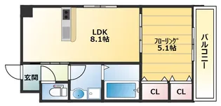 グランメール岡本【5階】の間取り
