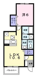 メゾンオルタンシアII【1階】の間取り