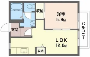 ハイツITSUKA【A203号室】の間取り