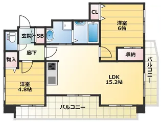 アーバンコート中山手・呉竹【5階】の間取り