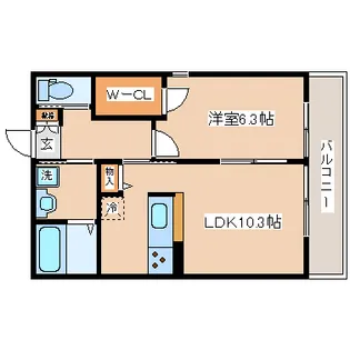 ラフィネHANA B棟【101号室】の間取り