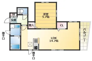 シャーメゾン高羽【1階】の間取り