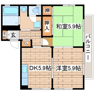 CONFORT御影【2階】の間取り