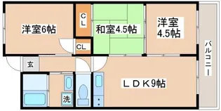 グリーンハイツ松本【5階】の間取り