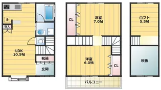 兵庫県神戸市中央区日暮通1丁目【一戸建】の間取り