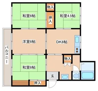 青山台住宅60号棟【5階】の間取り
