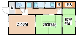 土居ハイツ【2階】の間取り