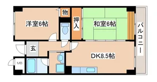 ミモザの館【1階】の間取り