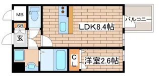 エスリード神戸三宮ヒルズ【15階】の間取り