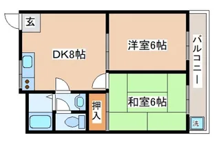兵庫県神戸市長田区房王寺町7丁目【マンション】の間取り