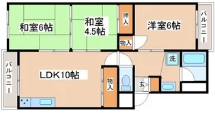 リバーサイド春日手【4階】の間取り