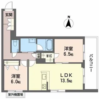 シャーメゾン潮見台【206号室】の間取り