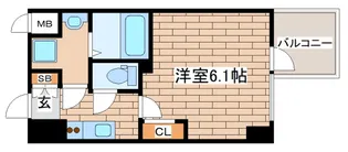 エスリード神戸三宮ヒルズ【14階】の間取り