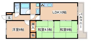 ライオンズマンション神戸明泉寺【102号室】の間取り